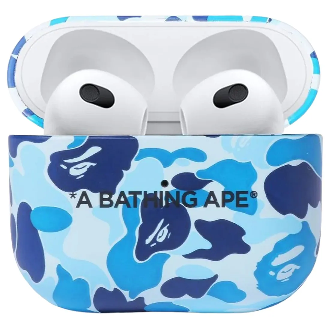 A Bathing Ape ABC Camo Airpods Case (blue)