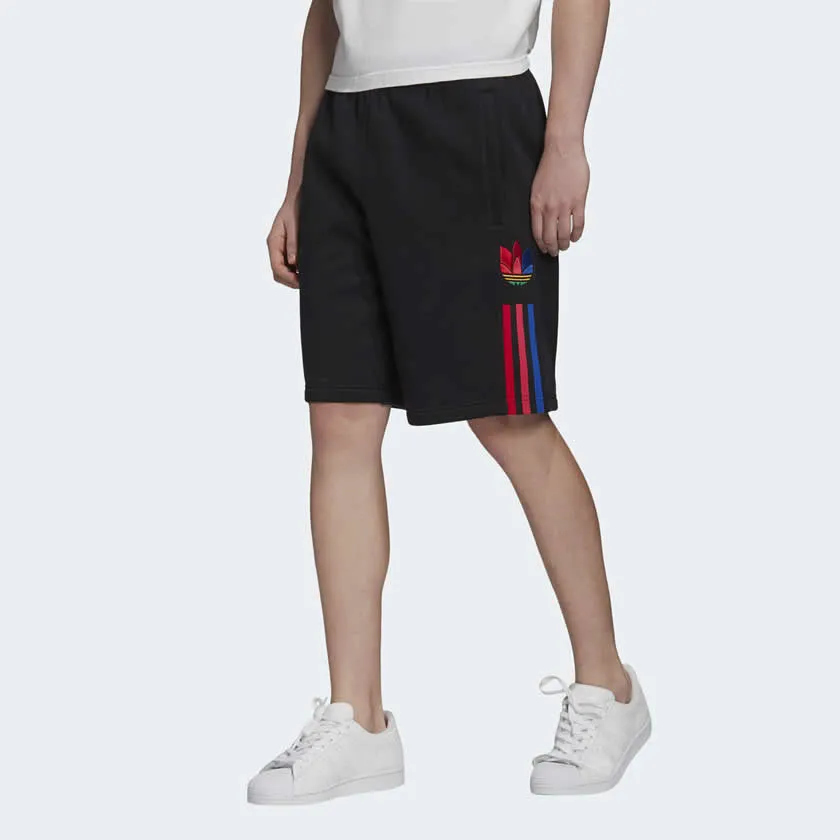 Adidas Originals Men's 3D Trefoil 3 Stripes Sweat Shorts - Black