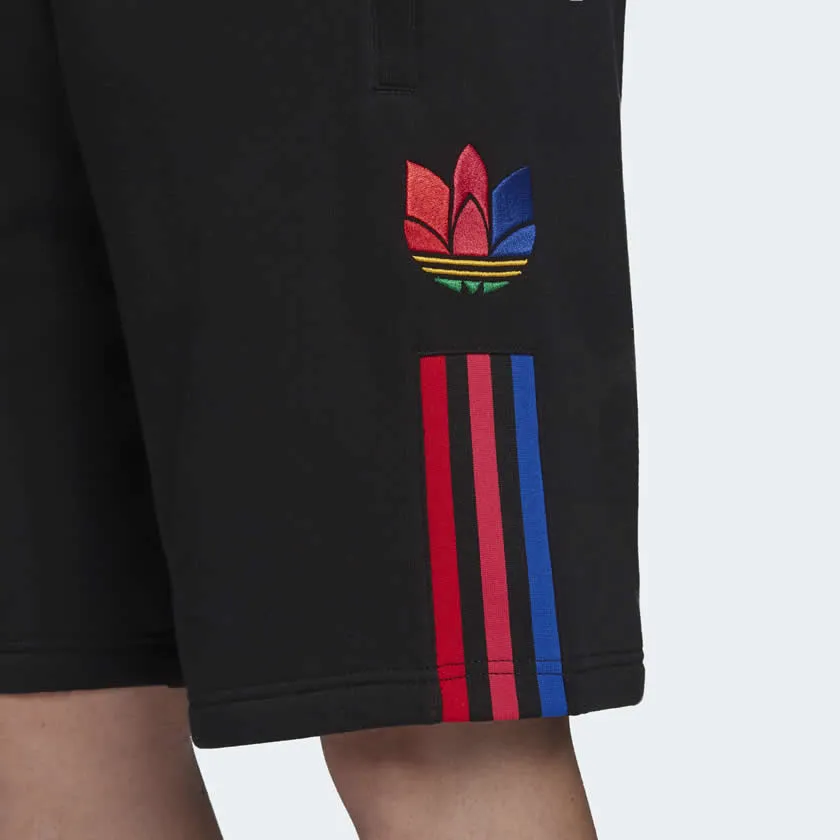 Adidas Originals Men's 3D Trefoil 3 Stripes Sweat Shorts - Black