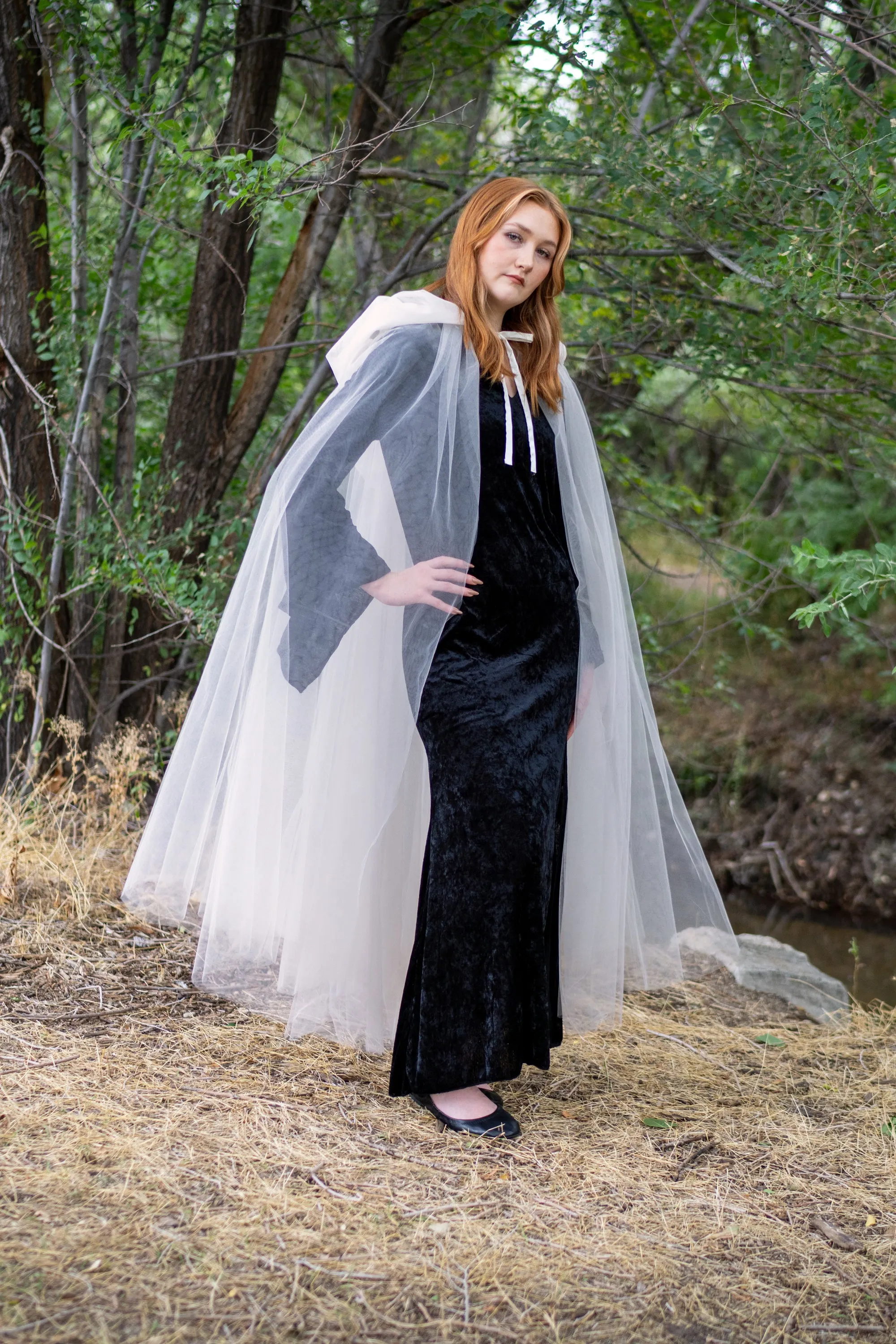 Adult Ivory Tulle Cloak