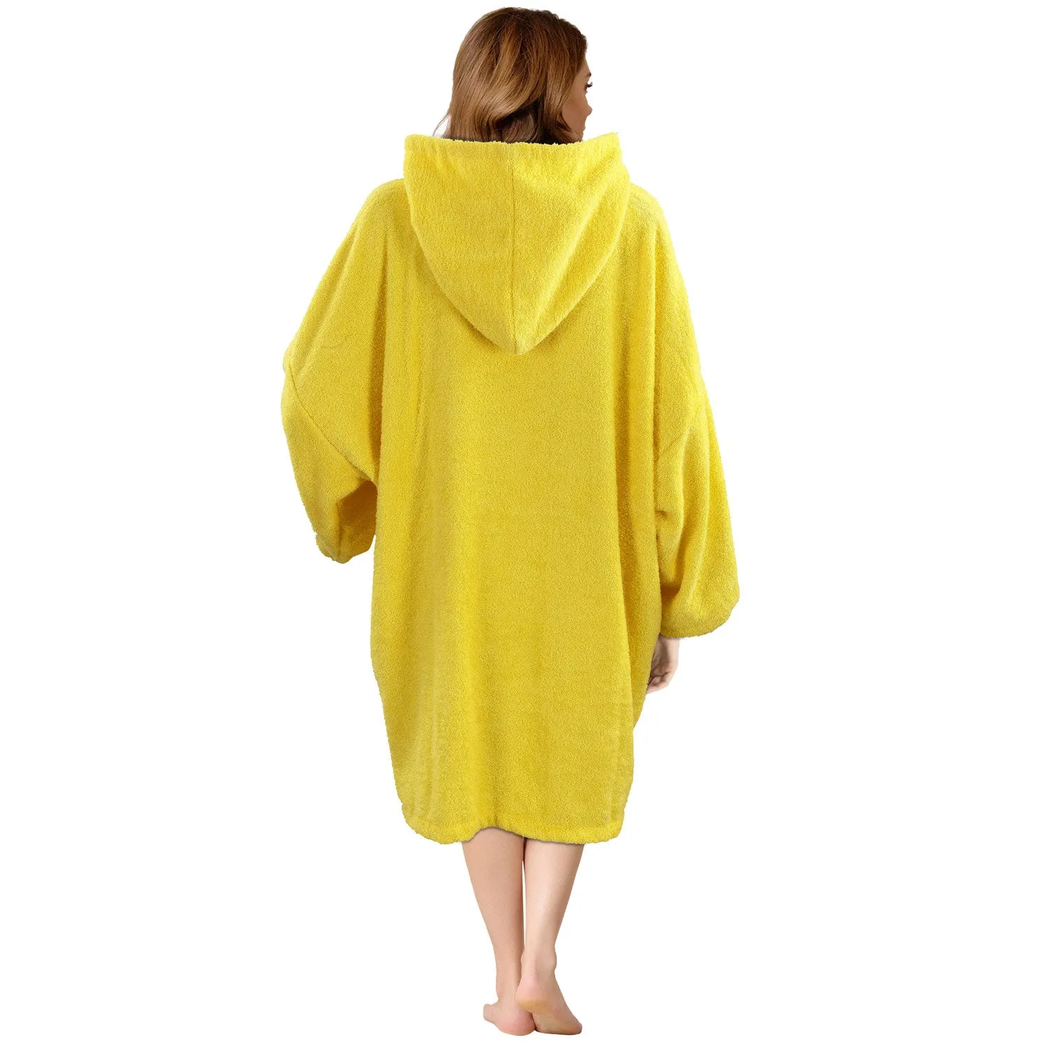 Adult Long Sleeve Poncho - Small/Medium - Yellow