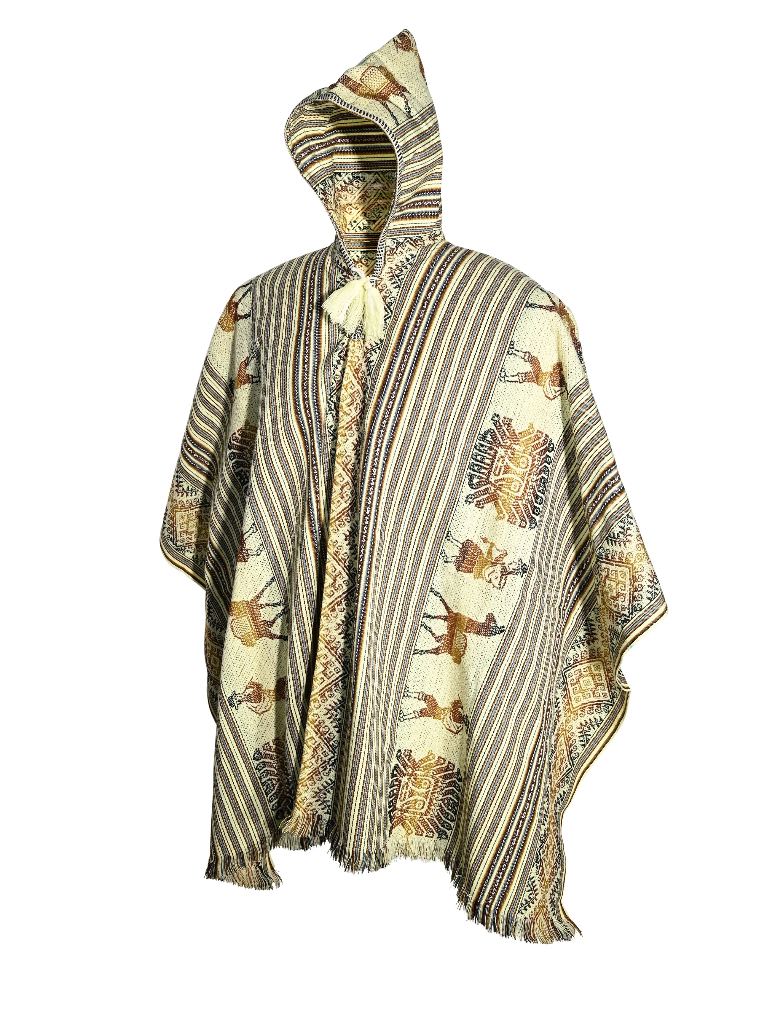 Allpa Hooded Peruvian Poncho - Awaken