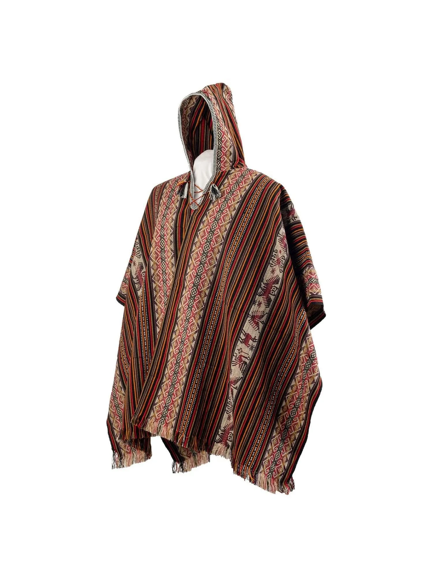 Allpa Hooded Peruvian Poncho - Night