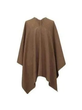 Alpaca Blend Poncho- Inca Explorer in Camel Brown