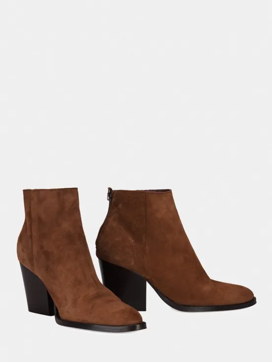 Ankle croute boots with heel