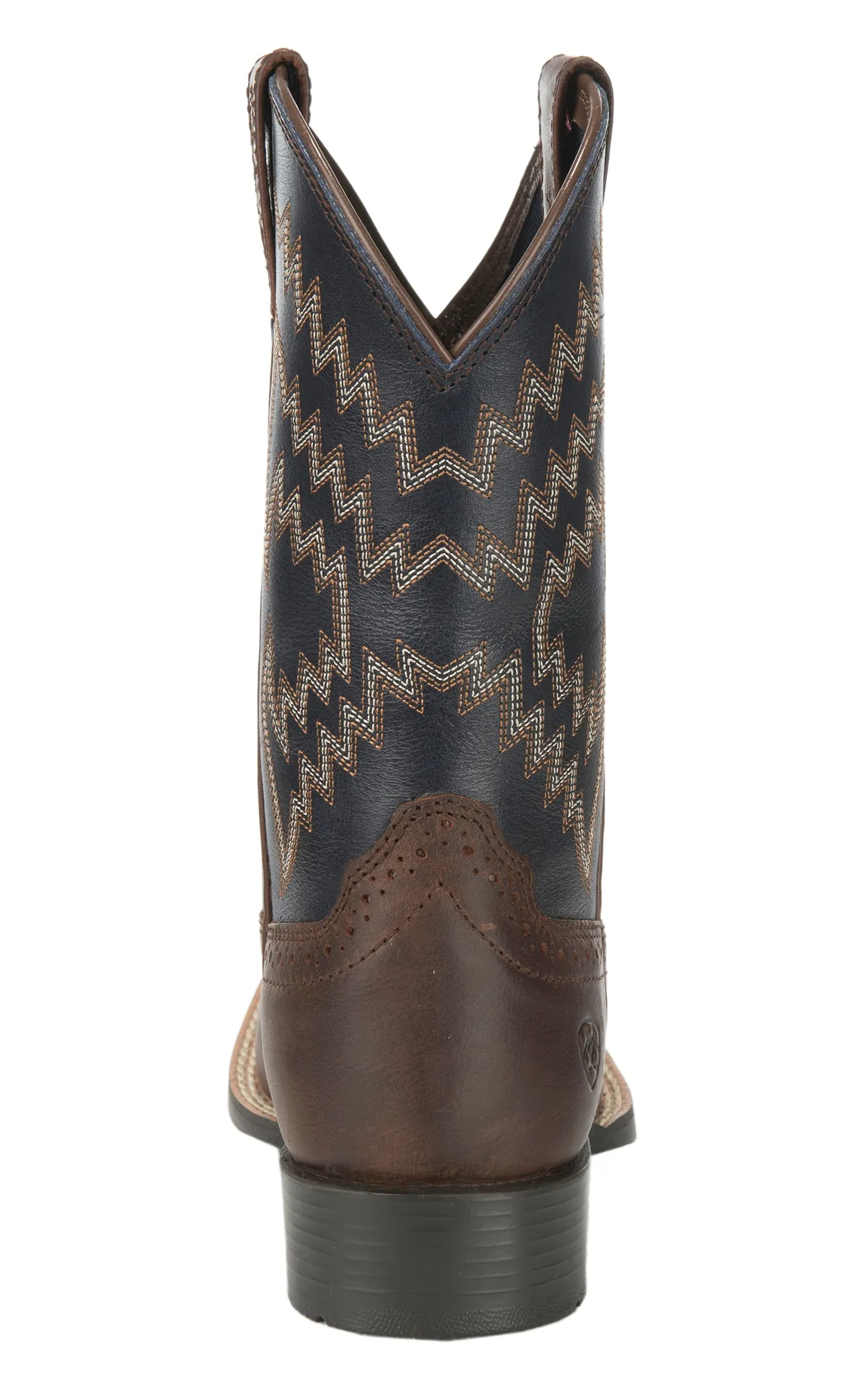 Ariat Kids Tycoon Brown with Arizona Sky Wide Square Toe Cowboy Boots