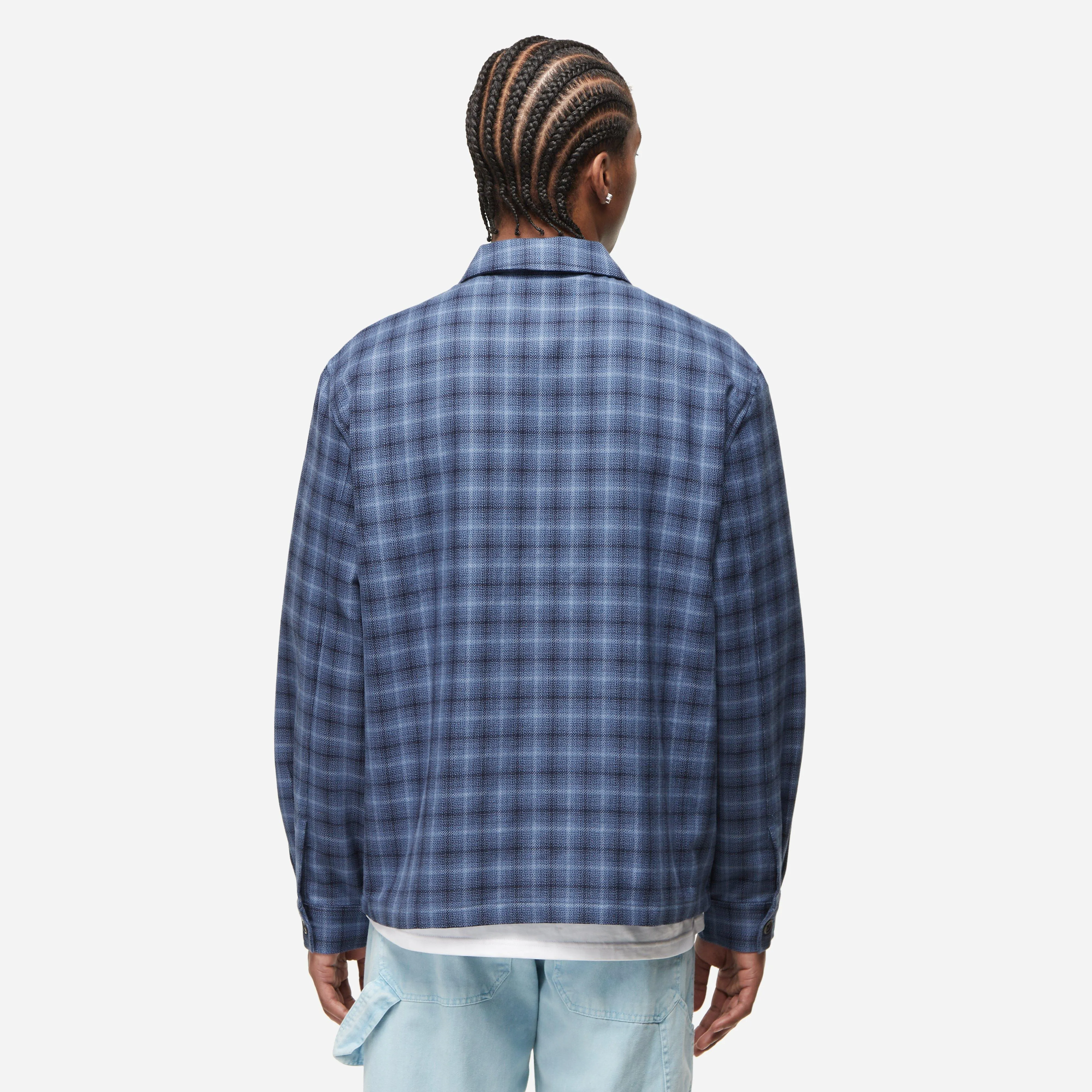 Awake NY Lightweight Plaid Zip Jacket Shirt