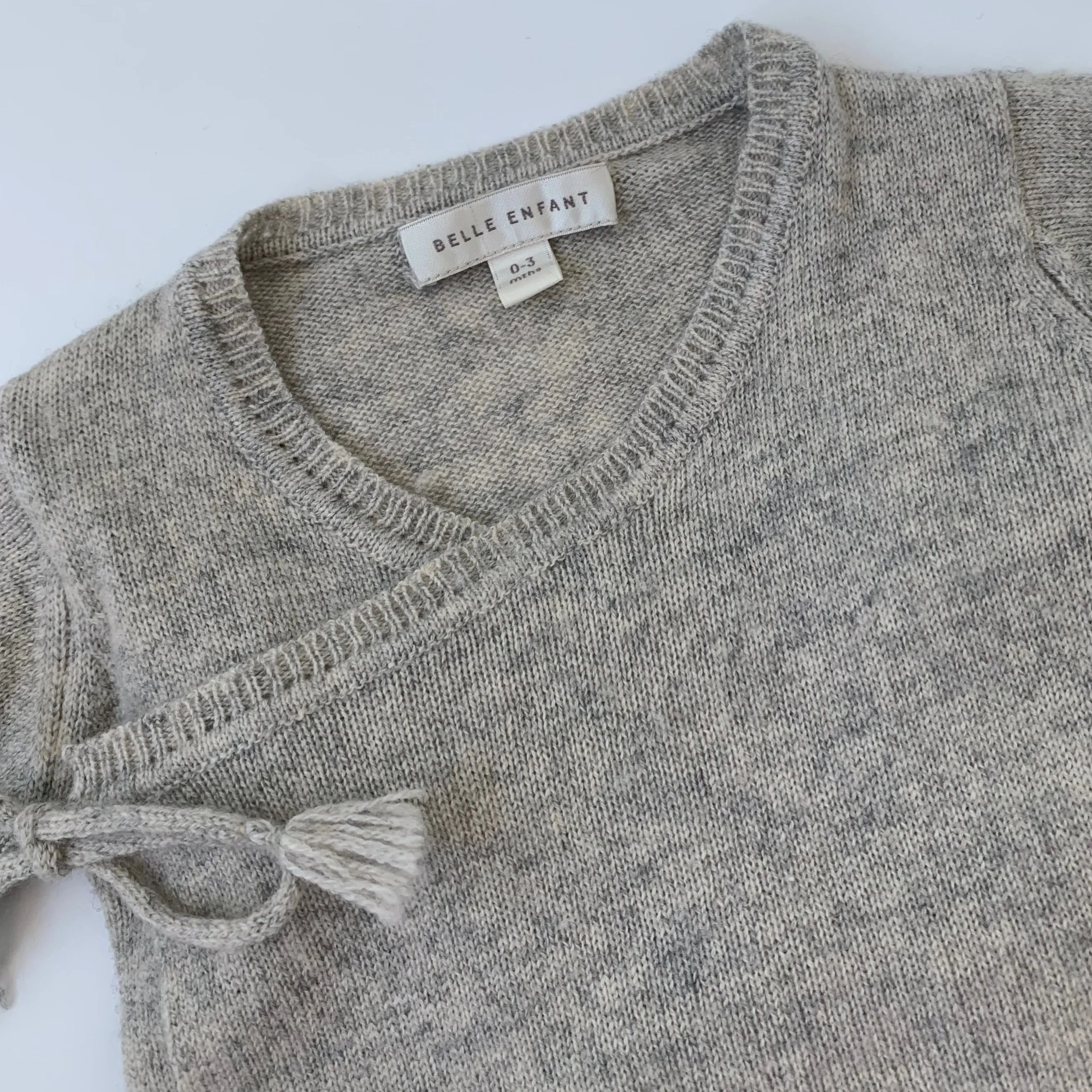 Belle Enfant Grey Cashmere Set: 0-3 Months