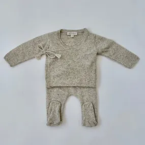 Belle Enfant Grey Cashmere Set: 0-3 Months