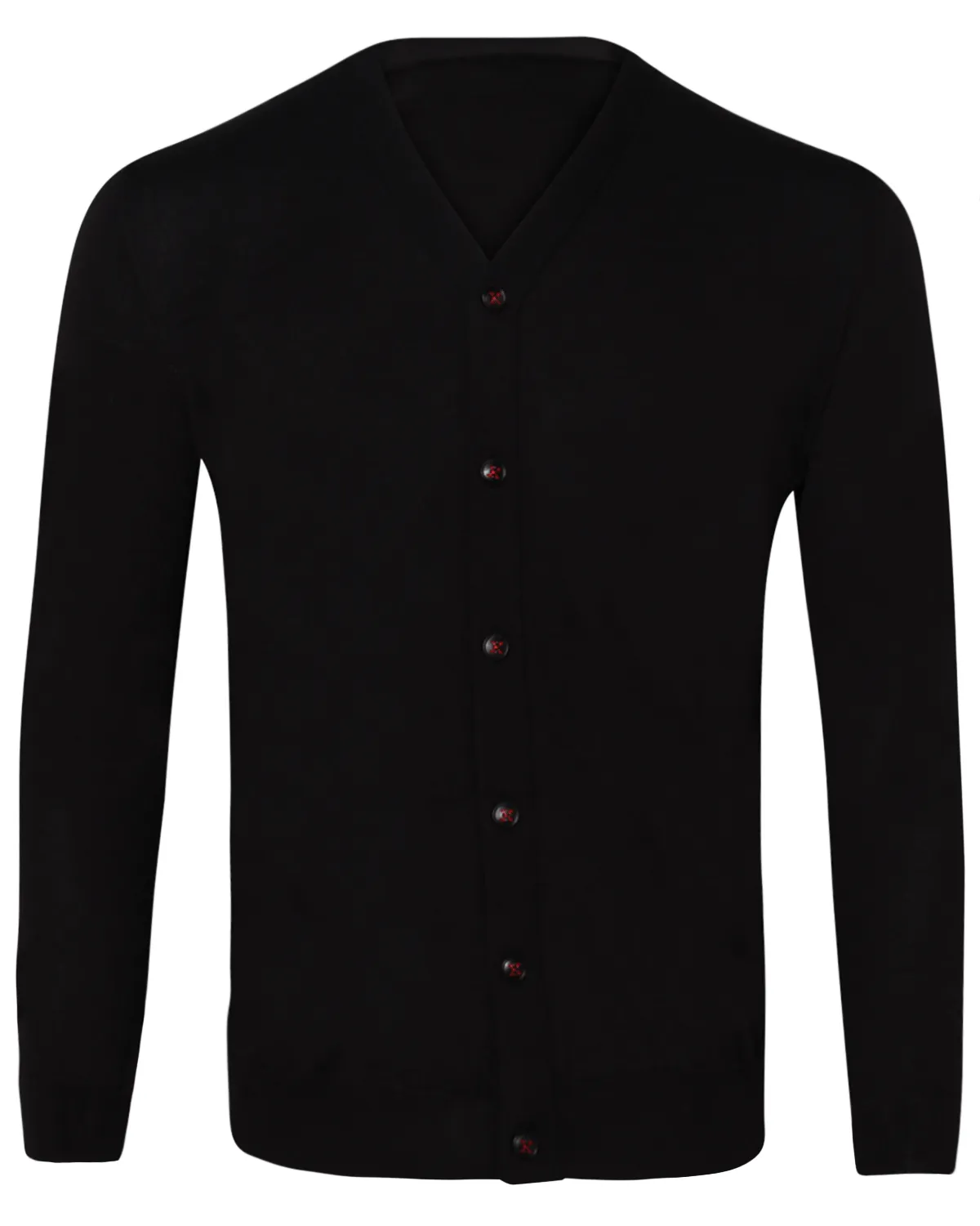 Black Button Down Cashmere Blend Cardigan