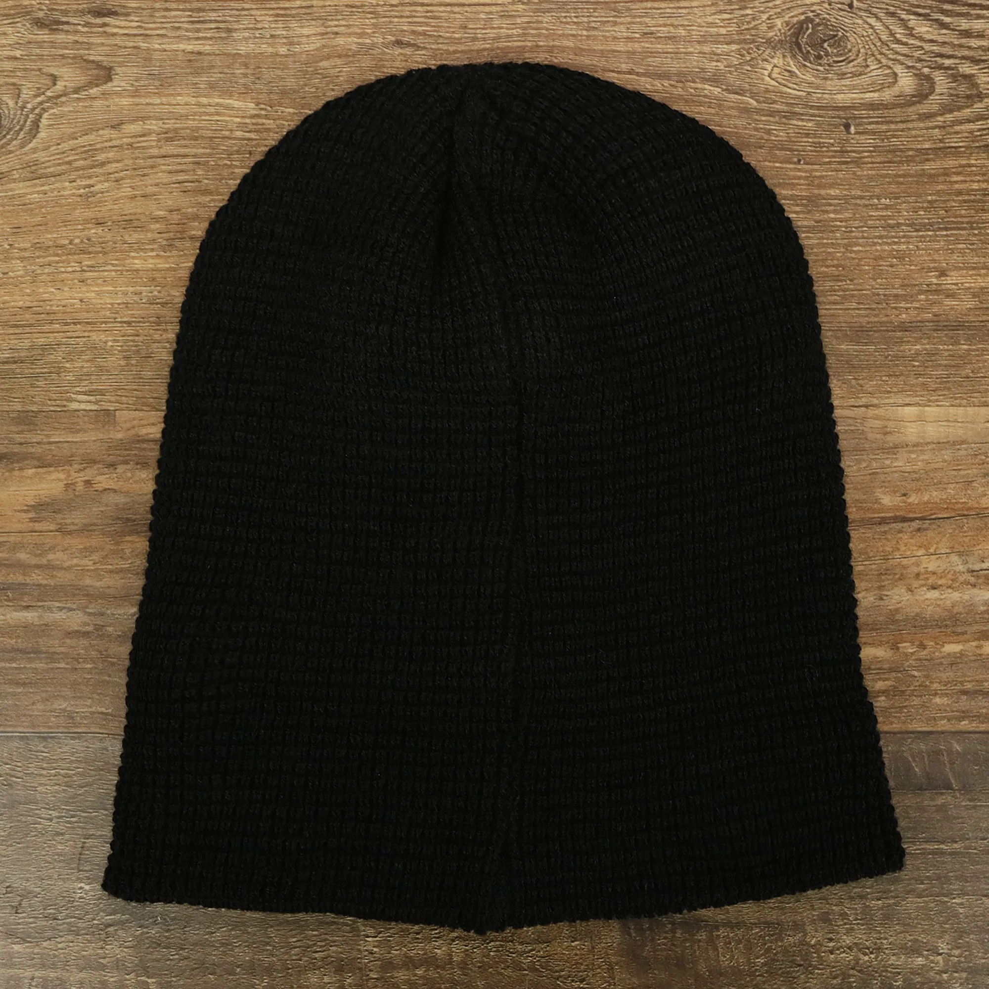 Black Fisherman Knit Cuffed Beanie