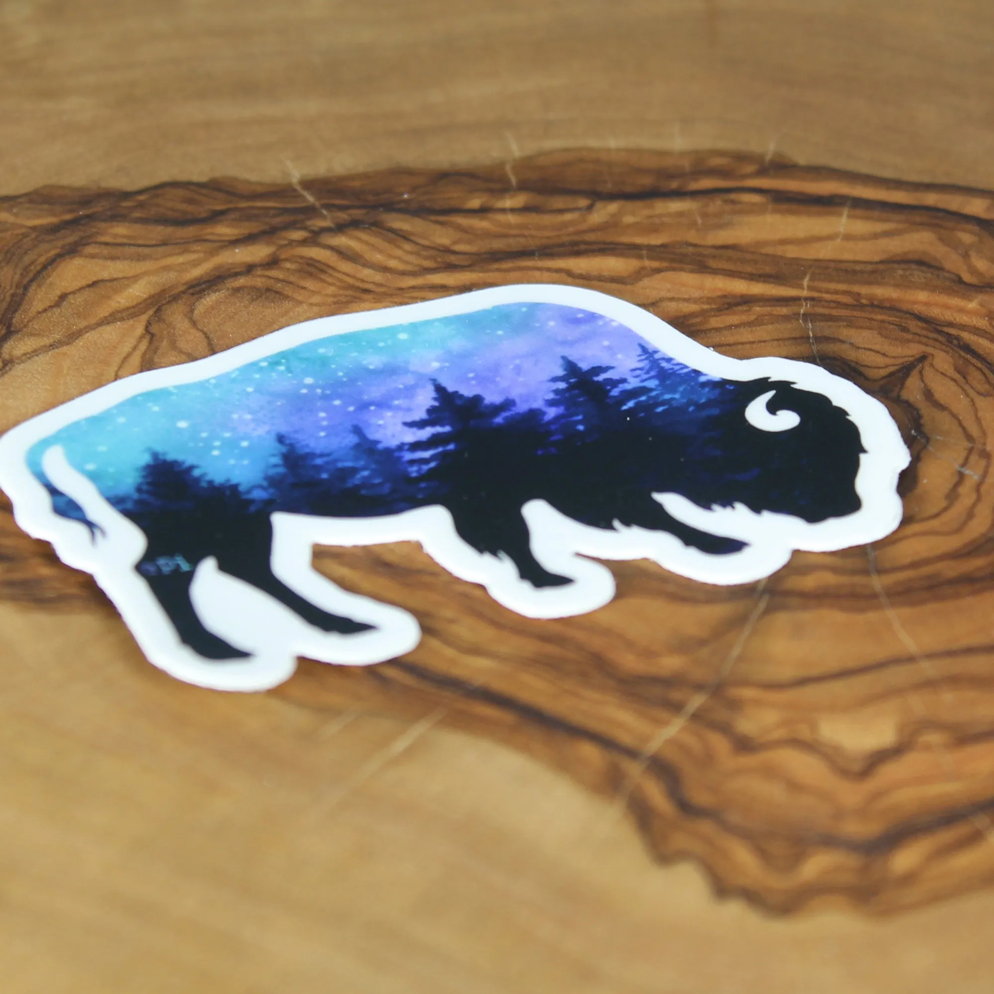 Blue Forest Bison Sticker