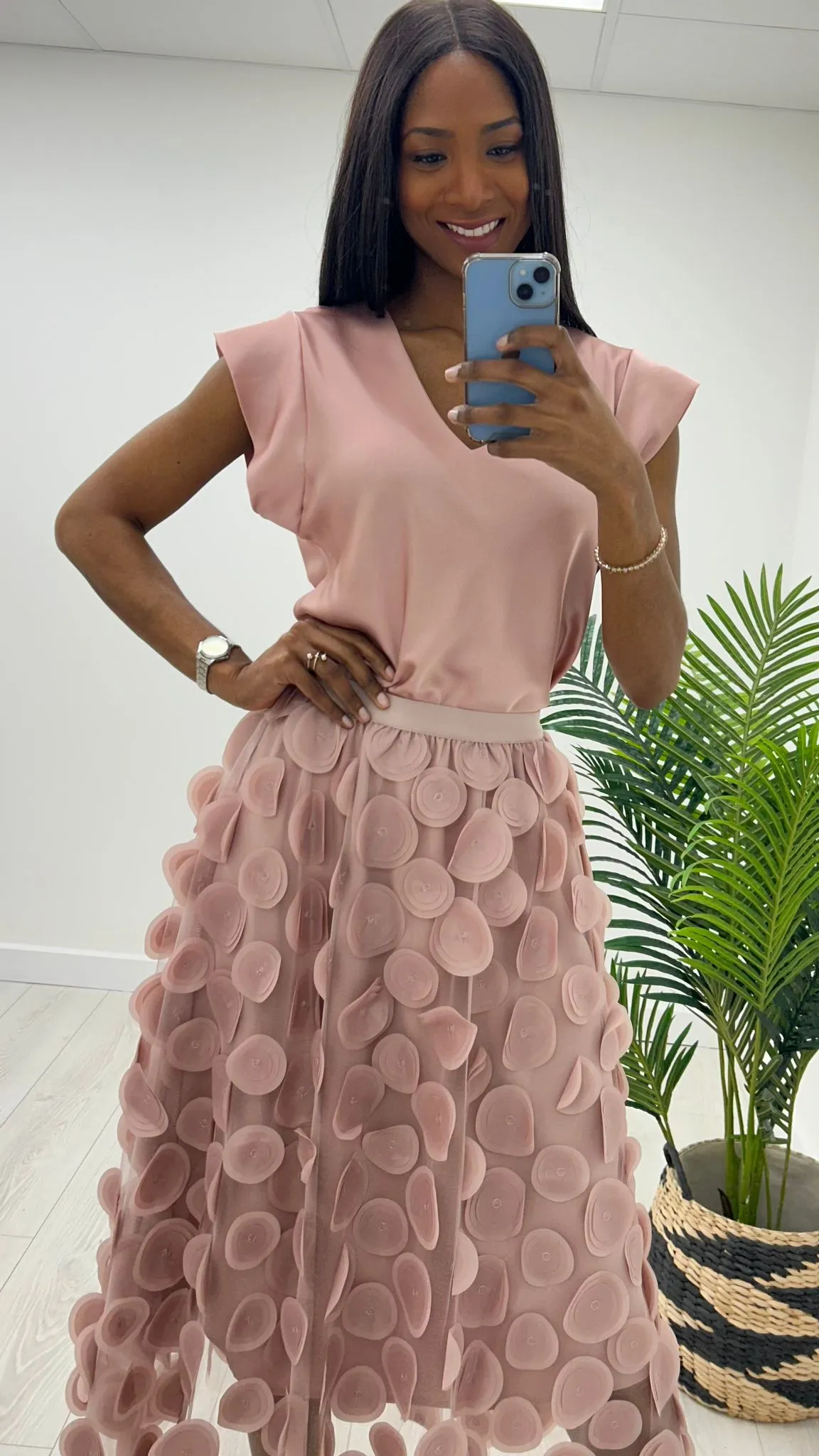 Blush Pink Disc Skirt