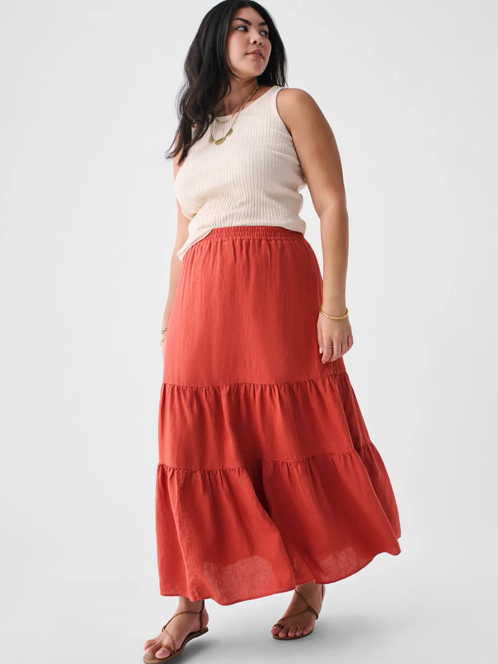 Cala Linen Skirt Tandori Spice