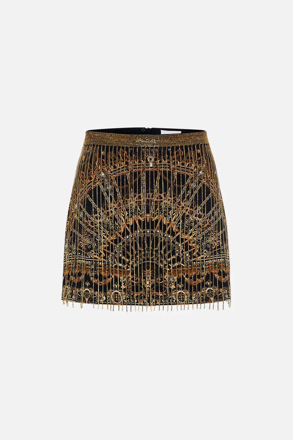 Camilla - Crystal Fringe Mini Skirt - Masked At Moonlight