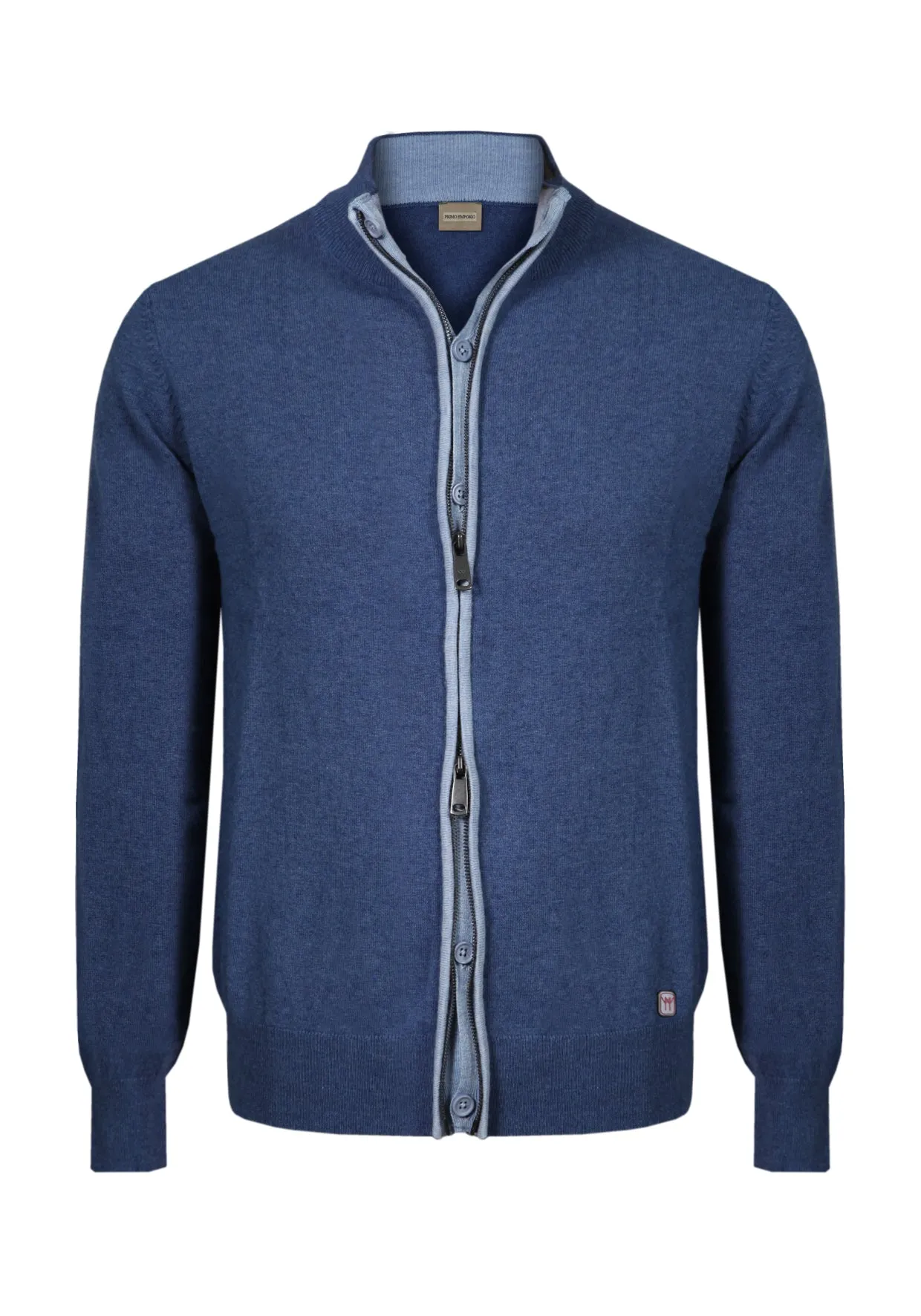 Cardigan con zip Intera contrasto colore - Jeans