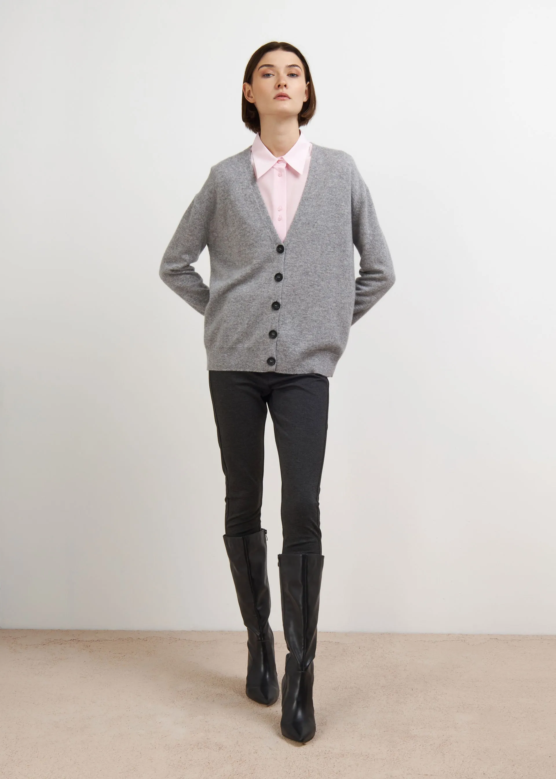 Cardigan in puro cashmere