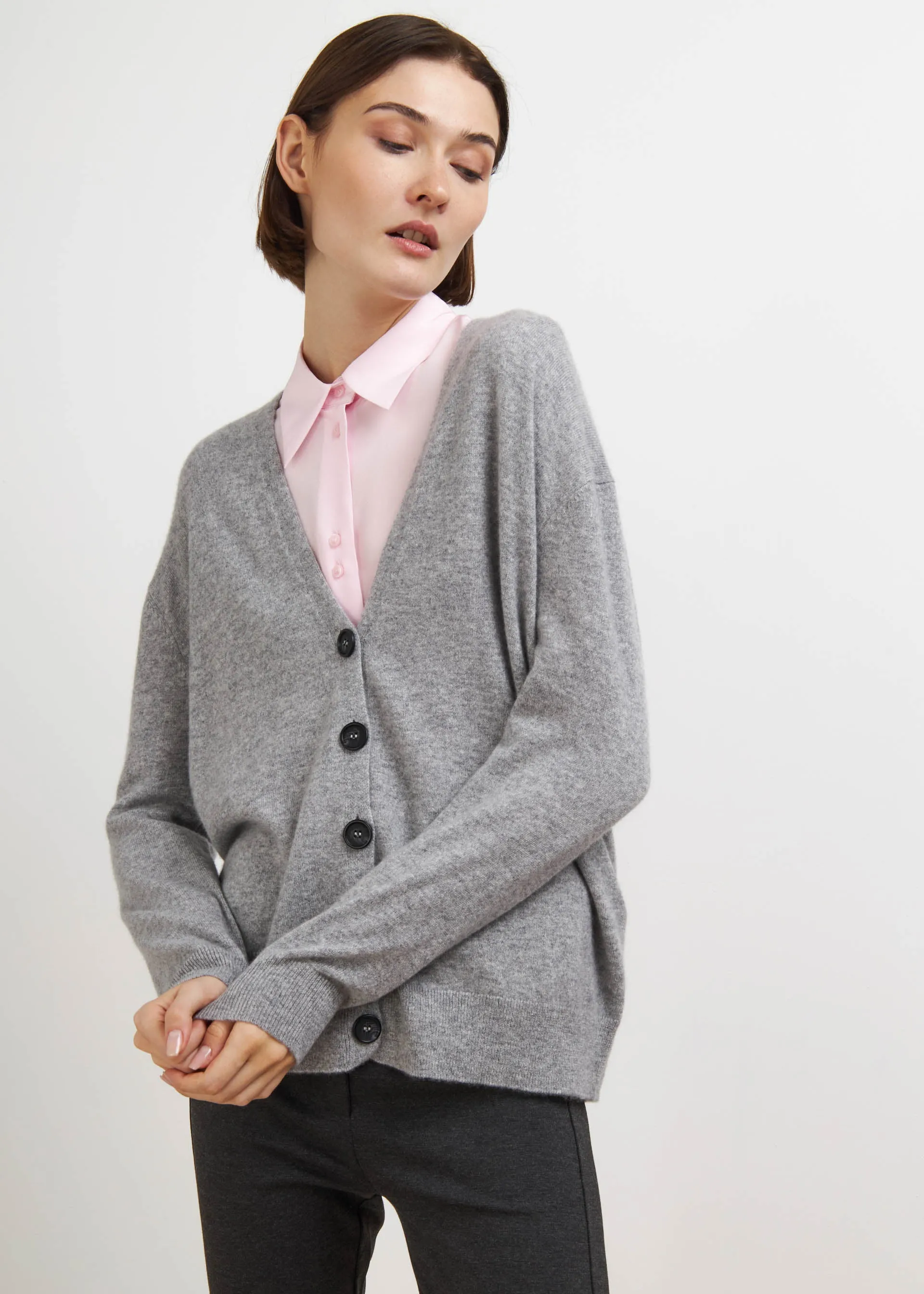 Cardigan in puro cashmere