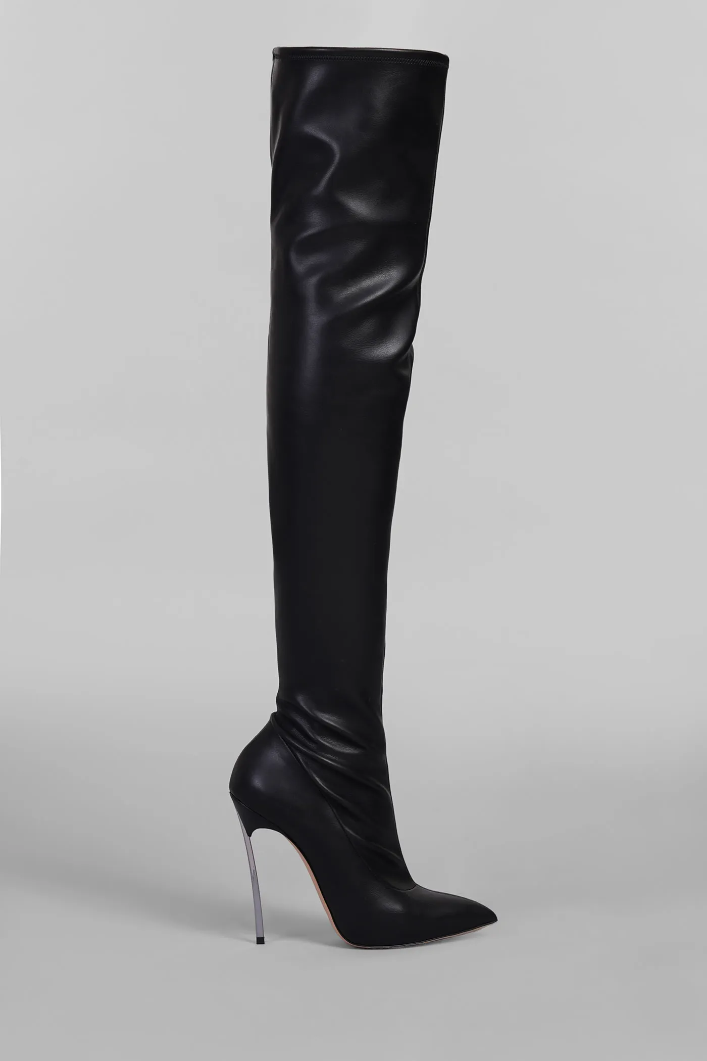 Casadei Blade High Heels Boots In Black Leather