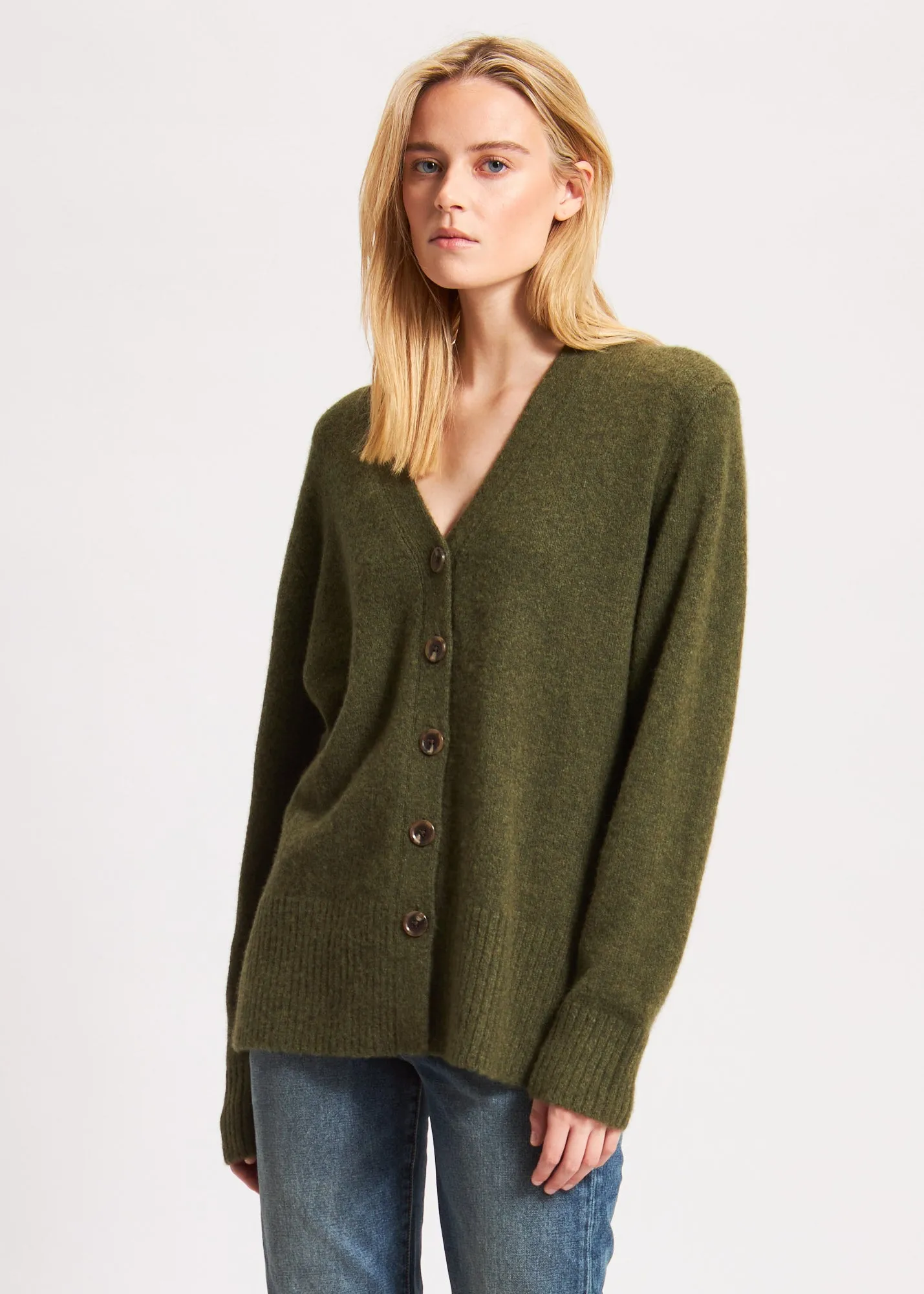 CASHMERE BLEND CARDIGAN