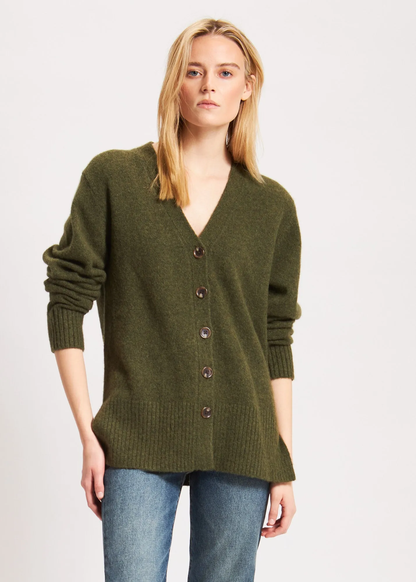 CASHMERE BLEND CARDIGAN