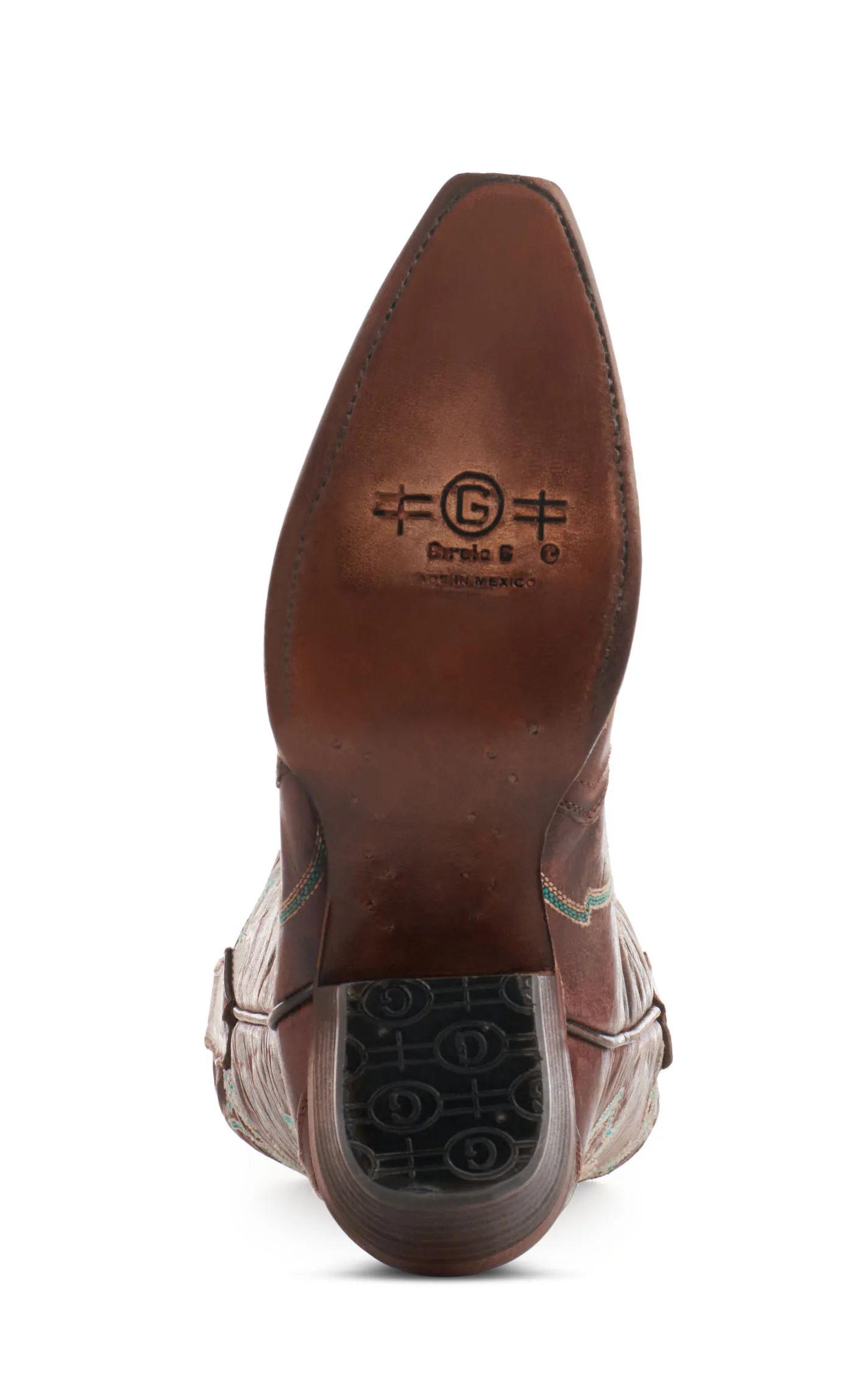 Circle G by Corral Women's Brown with Gold Inlay Snip Toe Cowboy Boots