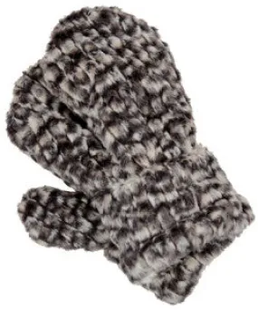 Cobblestone Luxury Faux Fur Mittens