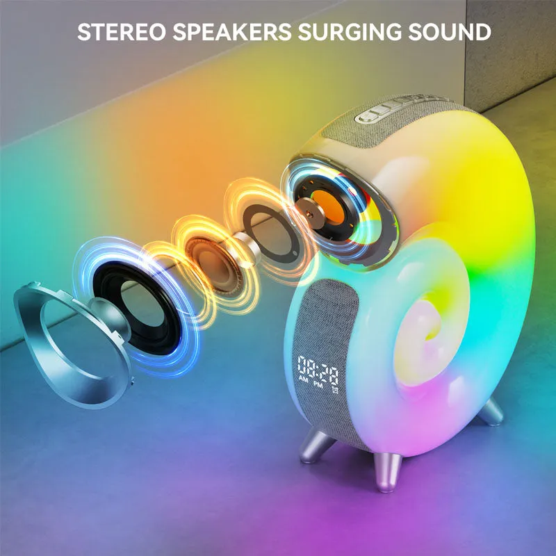 Conch Smart RGB Atmosphere Light Bluetooth Speaker Alarm Wake-up Lamp