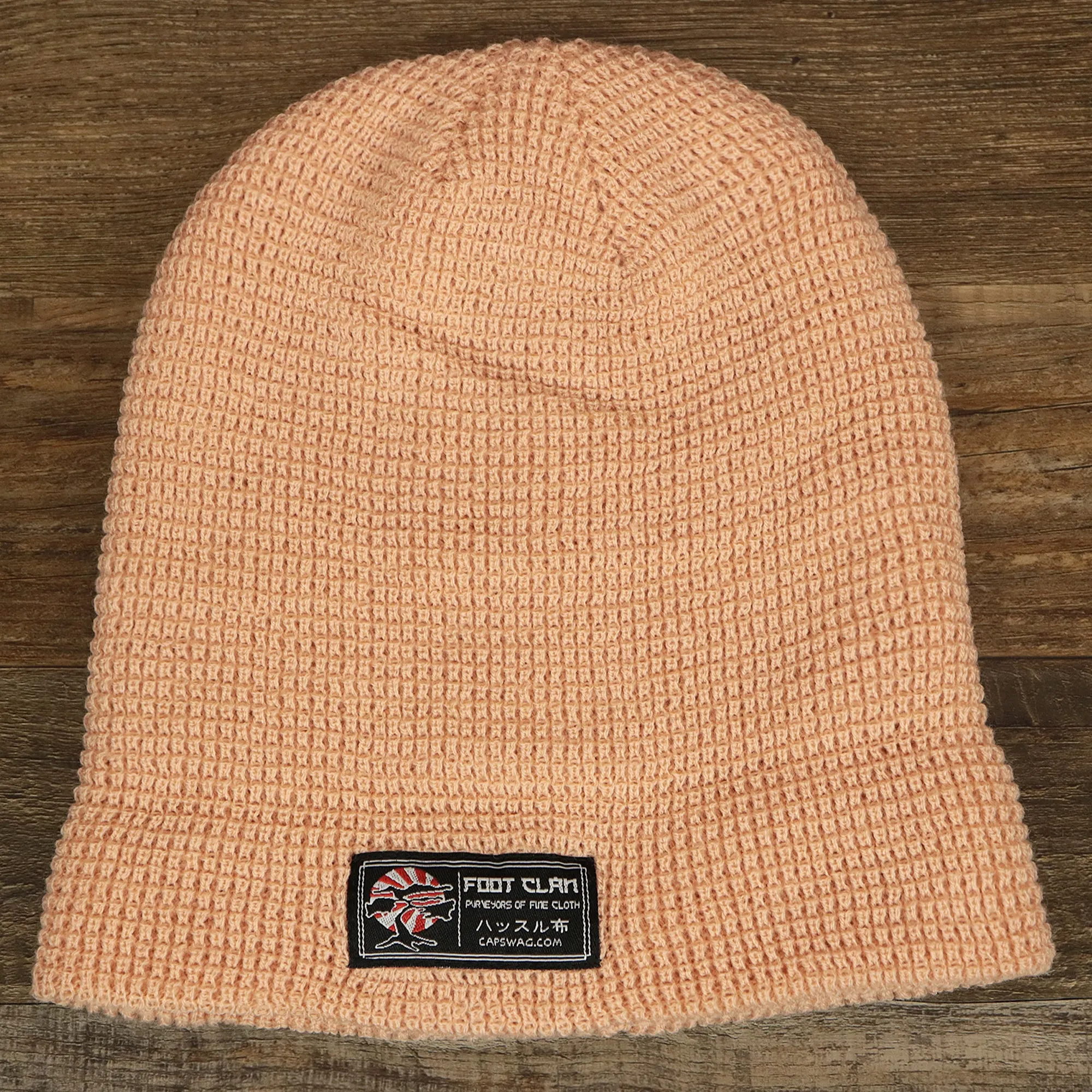 Dusty Pink Fisherman Knit Cuffed Beanie