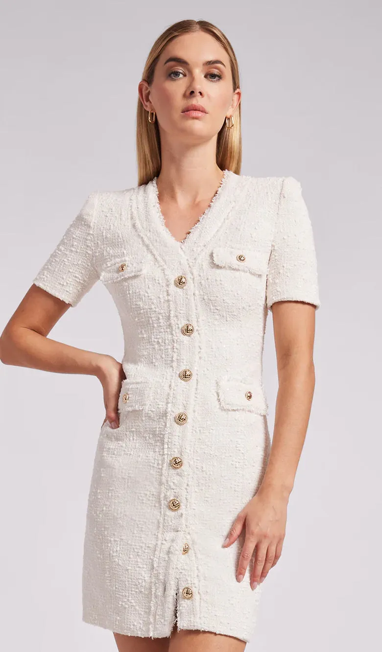 Generation Love - Anne Tweed Dress - White