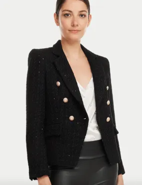 Generation Love Kaya Tweed Blazer in Black