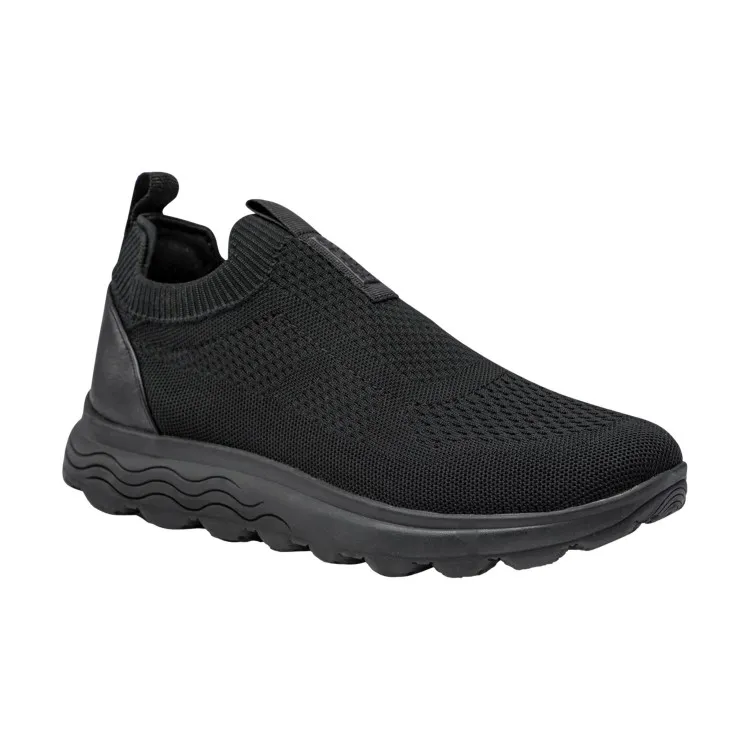 GEOX U SPHERICA  U25BYA Sneakers Uomo Slip on In Maglia Nero