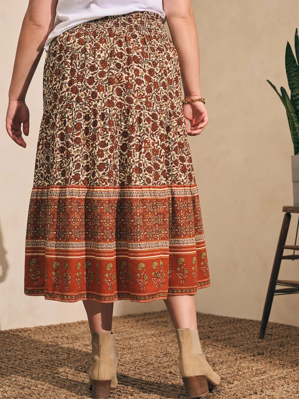 Harlow Skirt in Umber Folly Floral