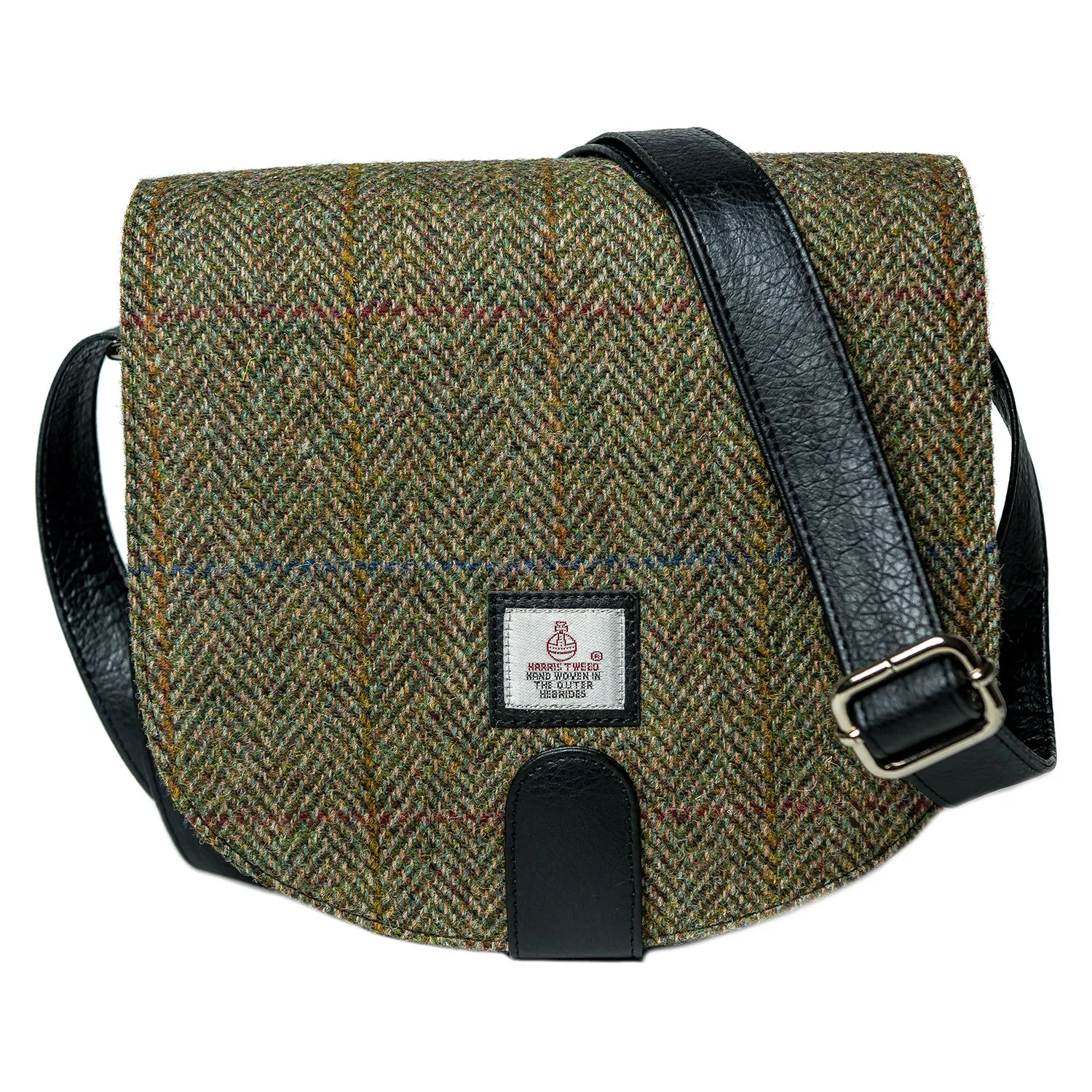 Harris Tweed & Leather Cross-Body Purse