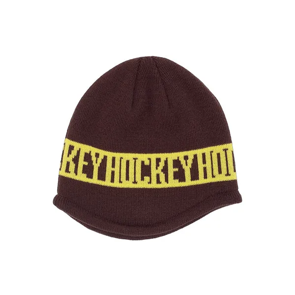 Hockey No Fold Beanie Brown