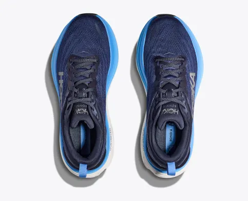 Hoka Men’s Bondi 8 Athletic Shoes- Outer Space/ All Aboard ** Wide Width**