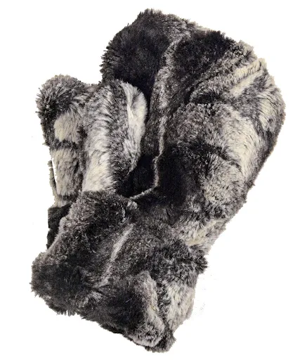 Honey Badger Luxury Faux Fur Mittens