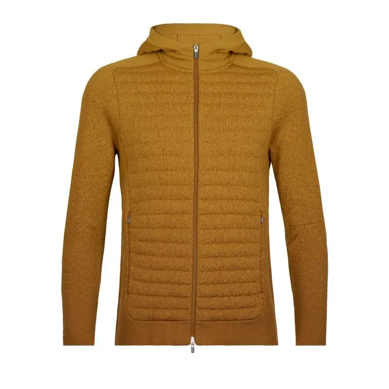 icebreaker  ZoneKnit Insulated LS Zip Hoodie - Felpa di merino con cappuccio - Uomo