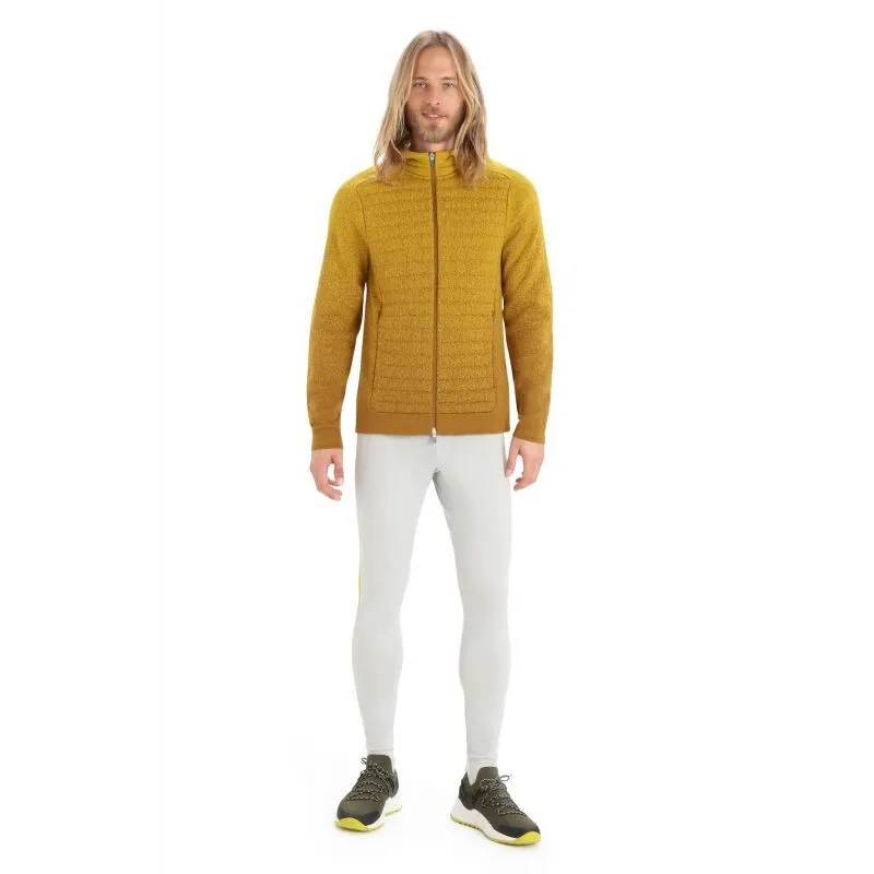 icebreaker  ZoneKnit Insulated LS Zip Hoodie - Felpa di merino con cappuccio - Uomo