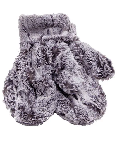 Khaki Luxury Faux Fur Mittens