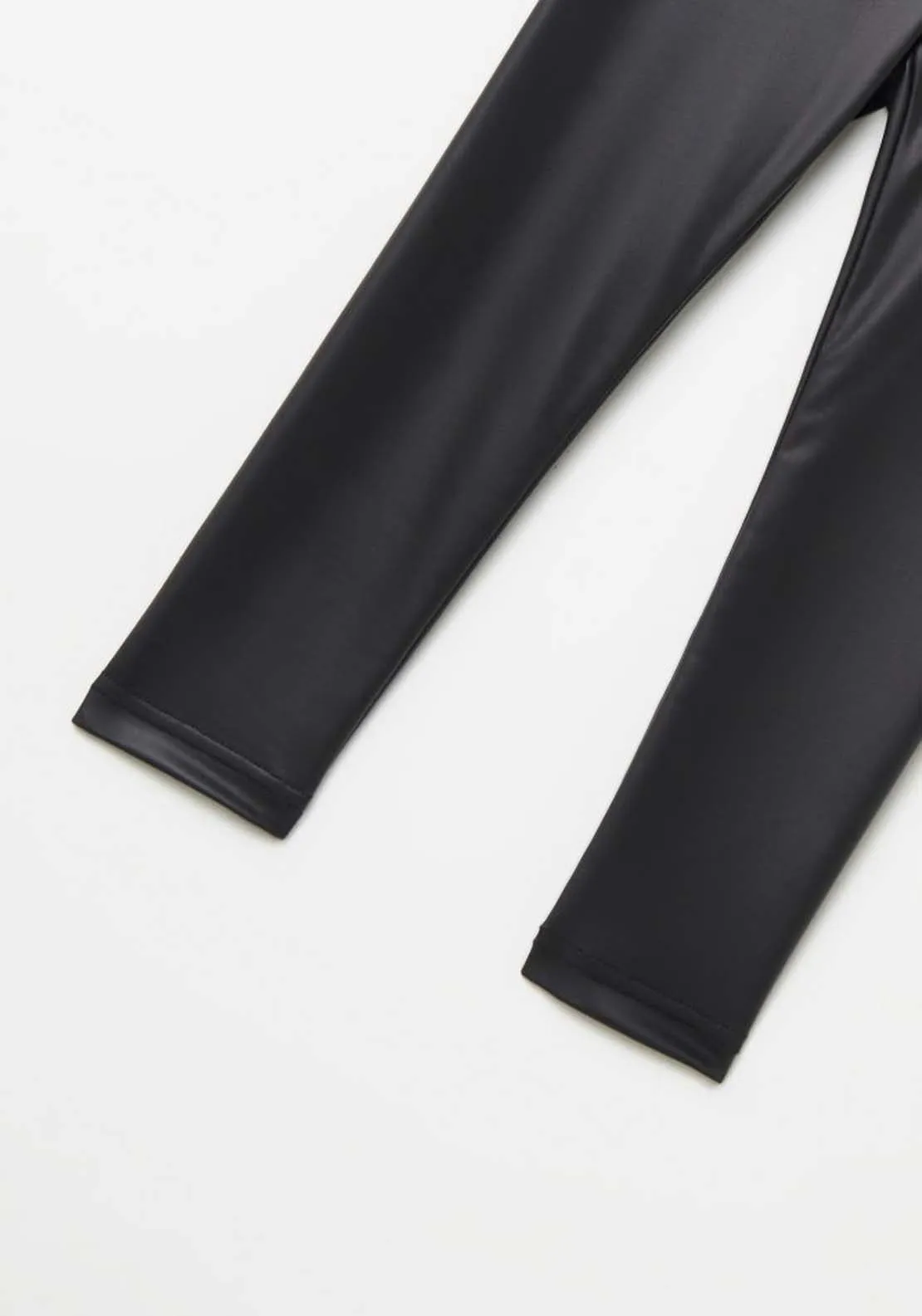 Leather Look Leggings - Black