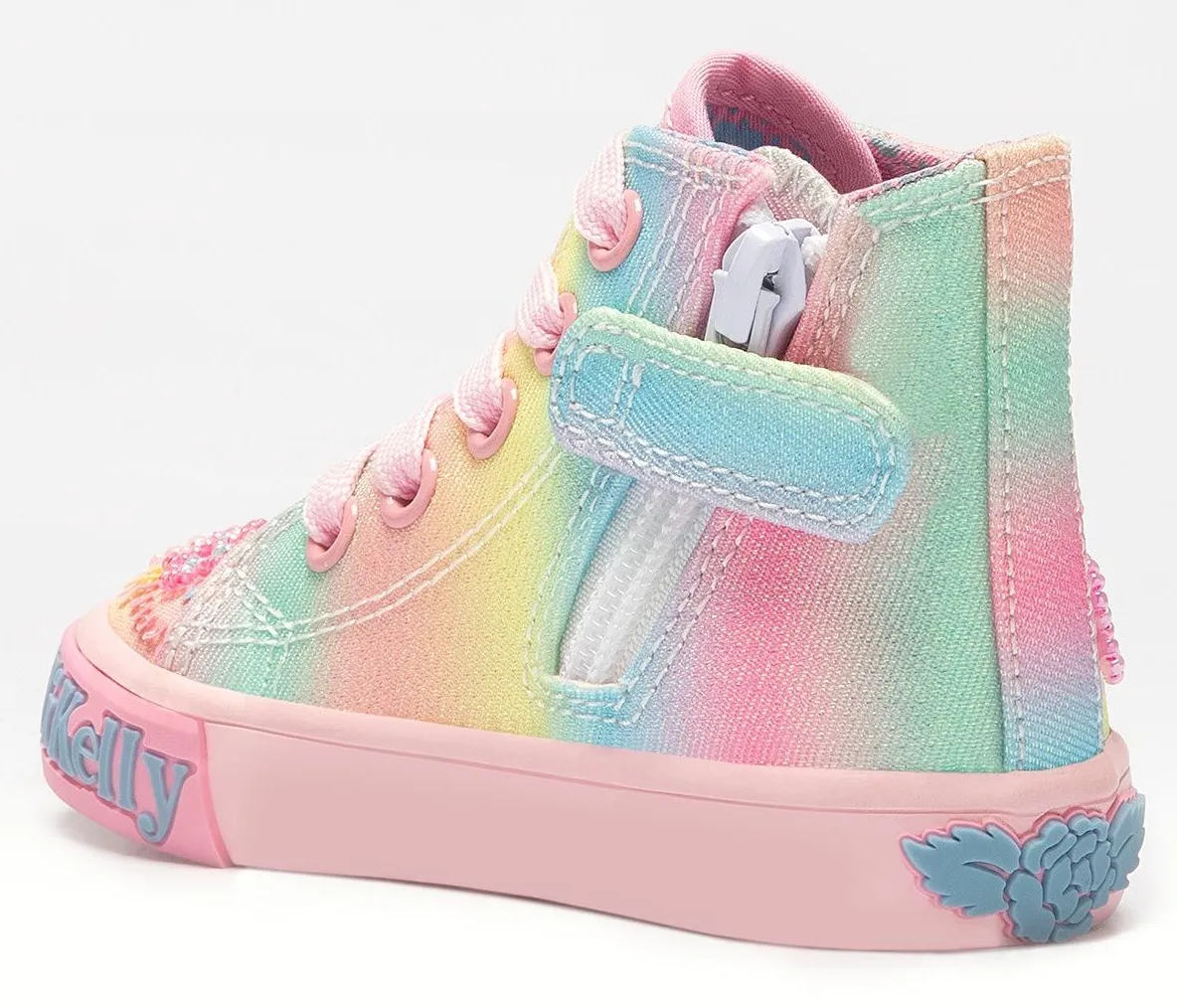 Lelli Kelly LK 3469 Myla Rainbow Multi Baby Boots HI-Top