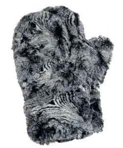 Licorice Swirl Luxury Faux Fur Mittens