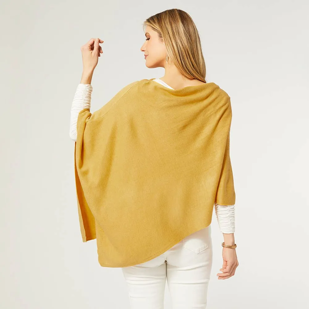 Lightweight Poncho - Fall: Mustard