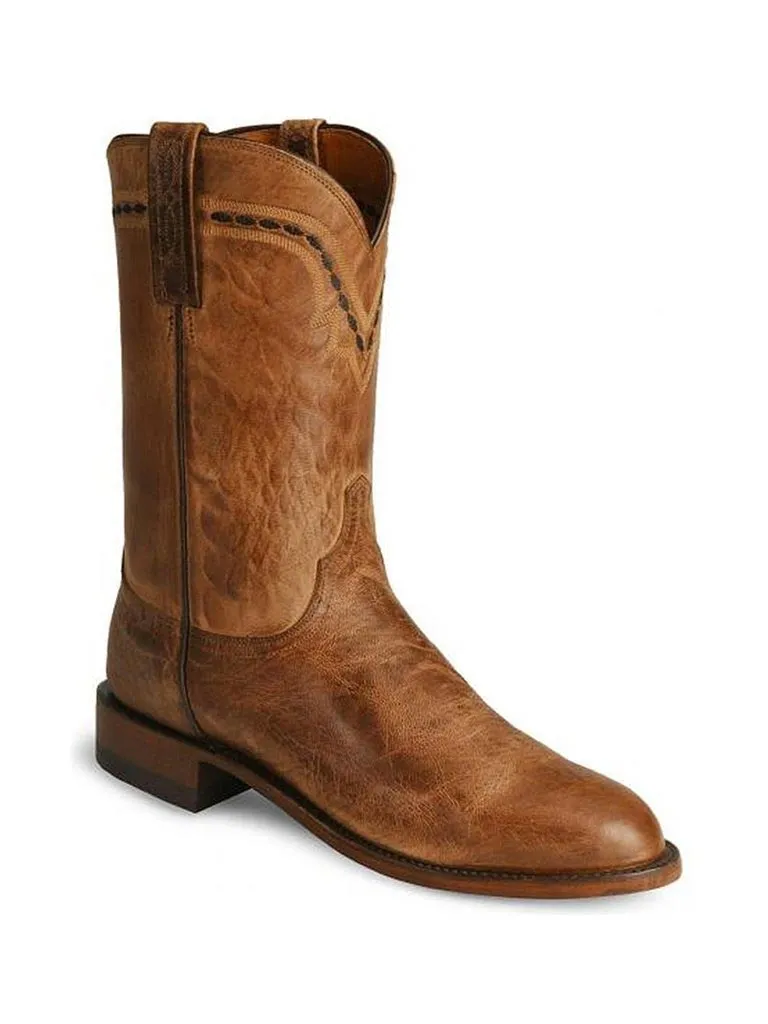 Lucchese T0121.C2 / T6178.C2 Mens 1883 Mad Dog Leather Roper Boots Tan