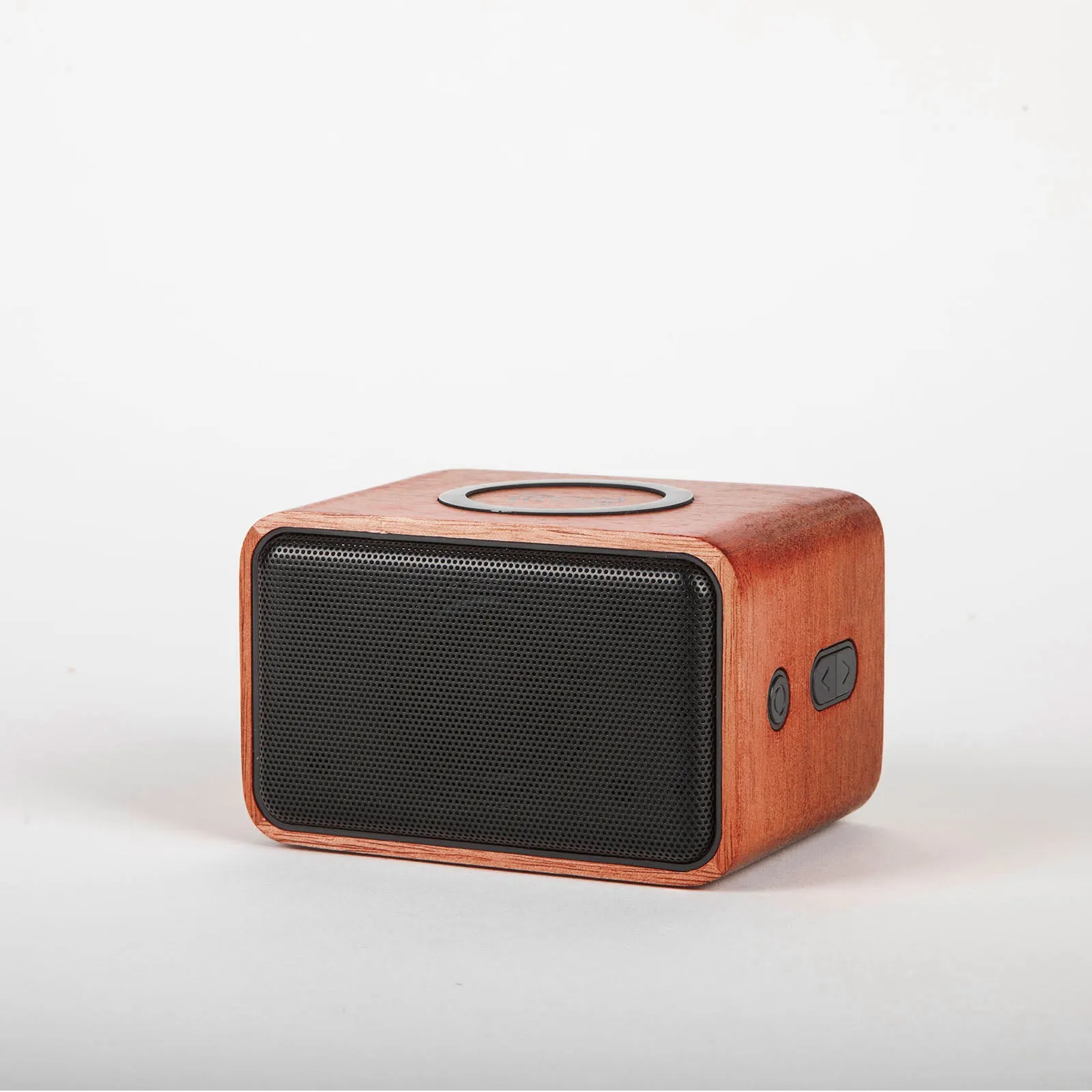 Mahogany Wood-Crafted Bluetooth Speaker & Wireless Charger