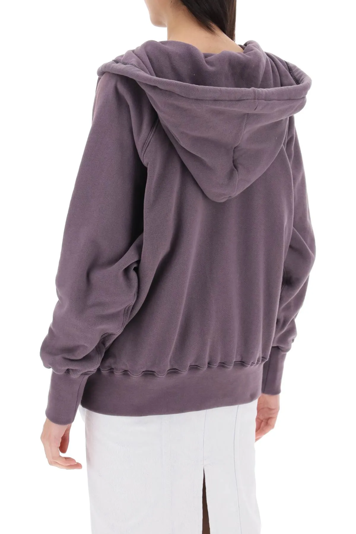 Maison margiela hoodie with reverse logo and hood S51GU0128 STJ401 AUBERGINE BLACK