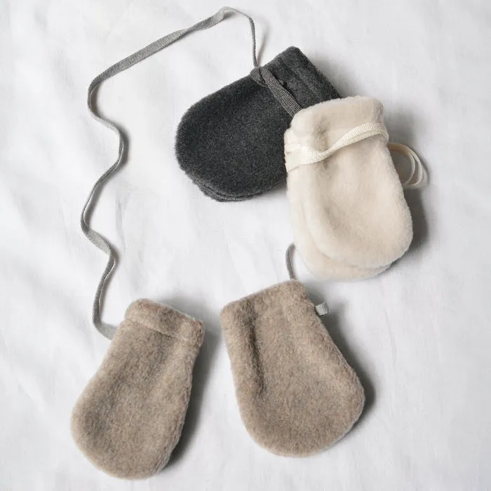 Makié Baby Fleece Mittens Beige