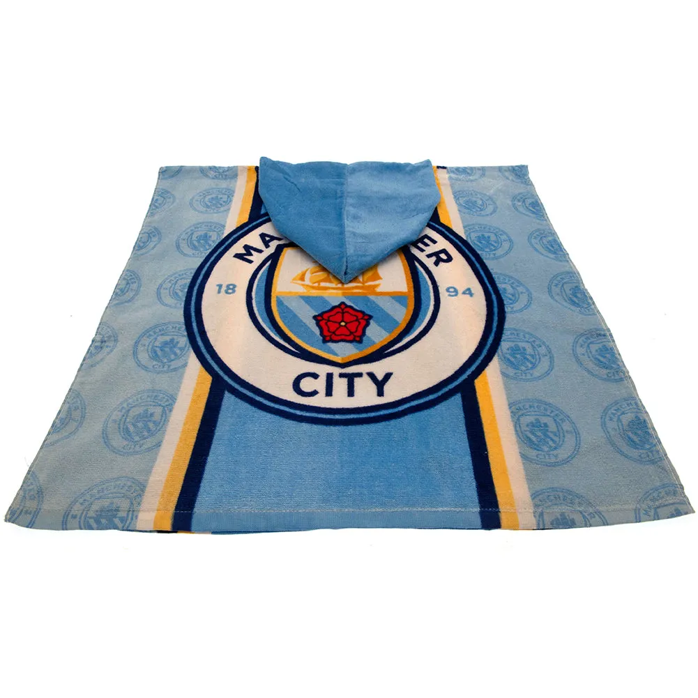 Manchester City FC Kids Hooded Poncho