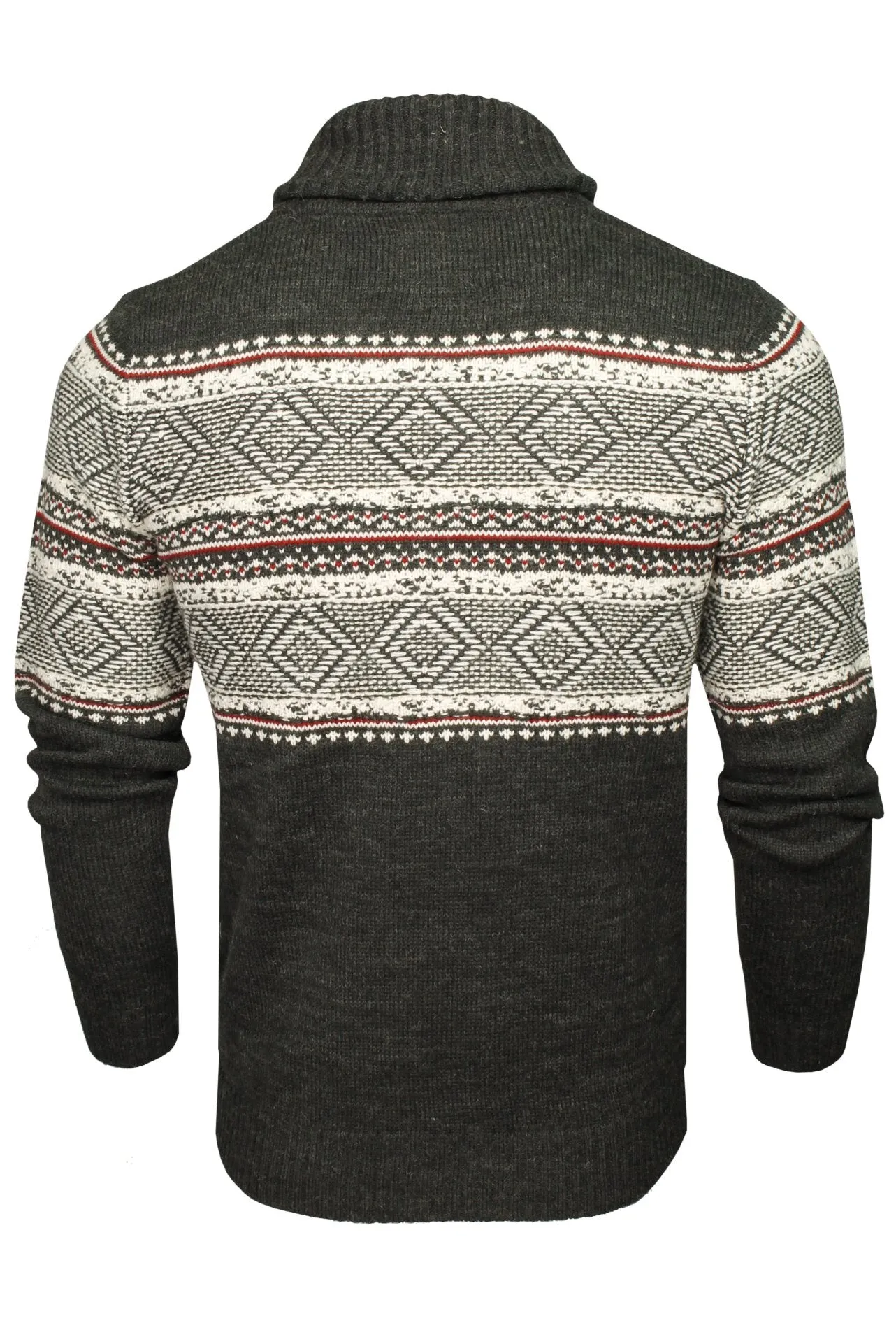 Mens Broken Standard Fairisle Shawl Neck Cardigan